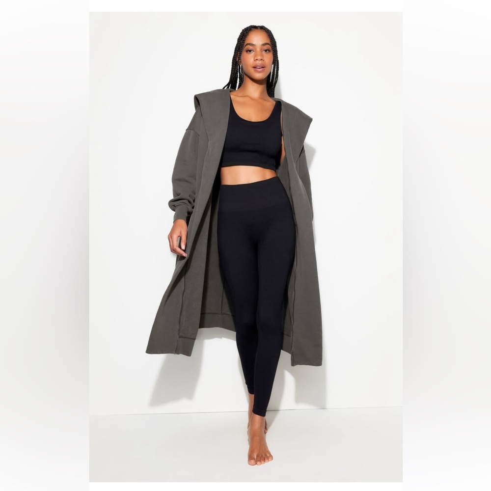 SPIRITUAL GANGSTER M/L Sheridan Hooded Cardigan in Ash NWT
